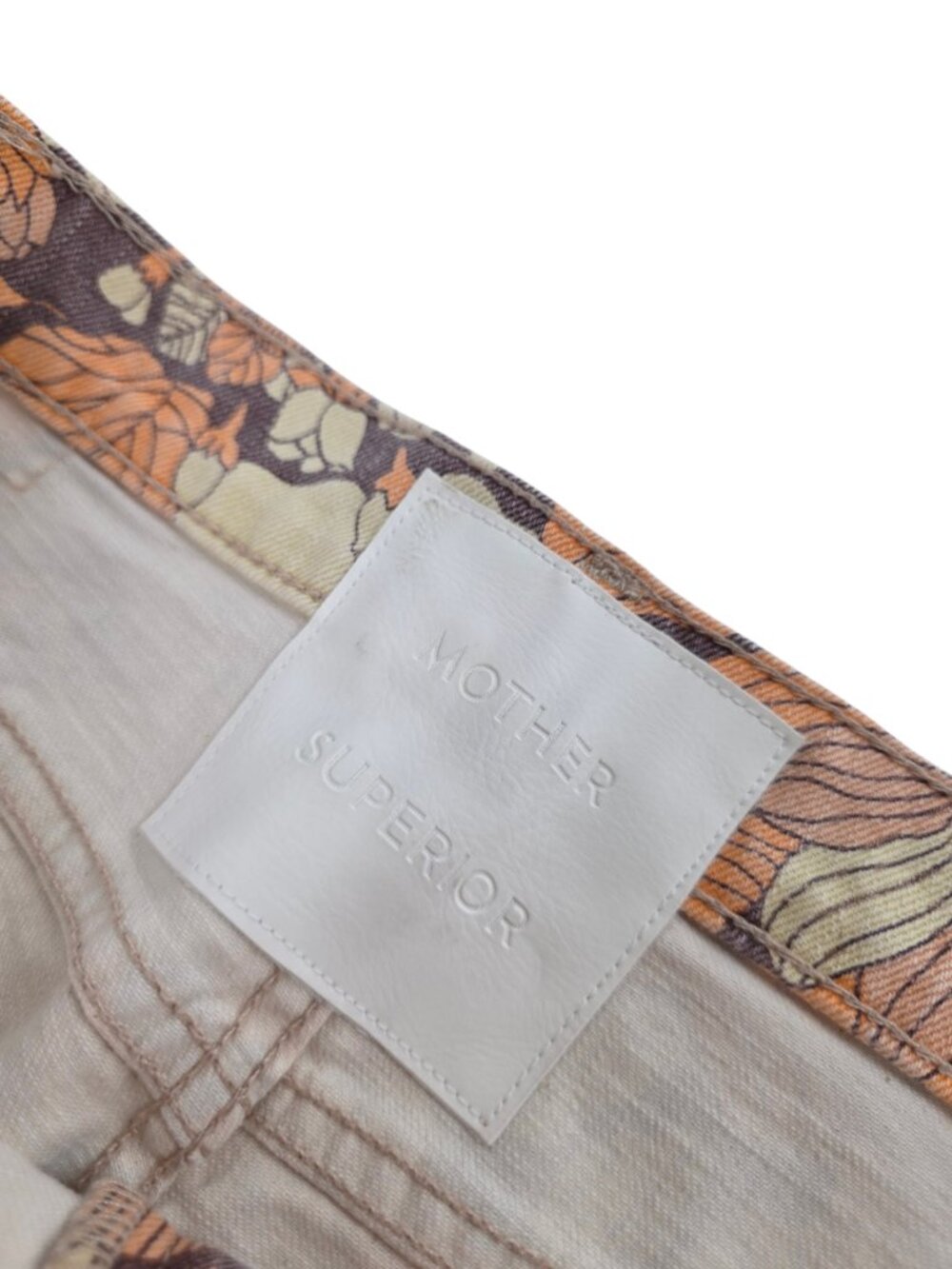 MOTHER The Kick It High Rise Straight Jeans in Orange Blossom, Zip Fly, Size 30 - Picture 6 of 12